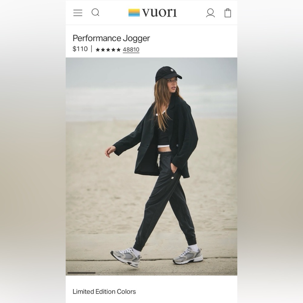 Vuori Performance Joggers VW303 Charcoal Heather - Picture 13 of 13